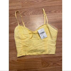 Yellow Bralette Camisole Top size Small NWT